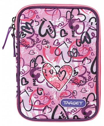 Пенал с канцтоварами Сердце 